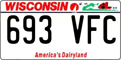 WI license plate 693VFC