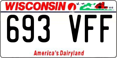 WI license plate 693VFF