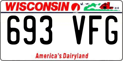 WI license plate 693VFG