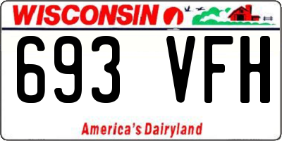 WI license plate 693VFH
