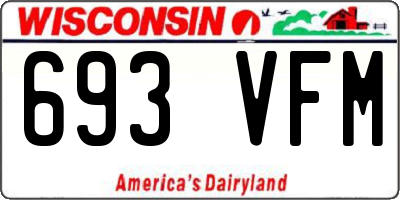 WI license plate 693VFM