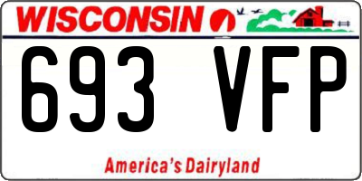 WI license plate 693VFP