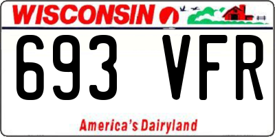 WI license plate 693VFR