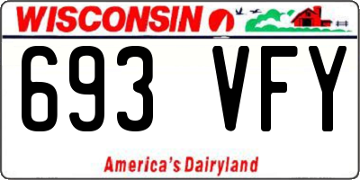 WI license plate 693VFY