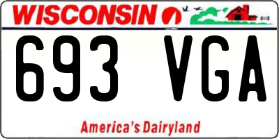 WI license plate 693VGA