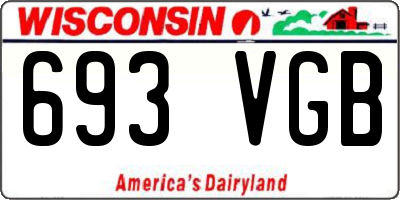 WI license plate 693VGB