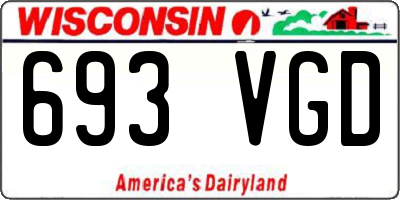 WI license plate 693VGD