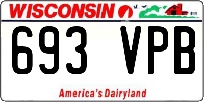 WI license plate 693VPB