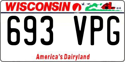 WI license plate 693VPG