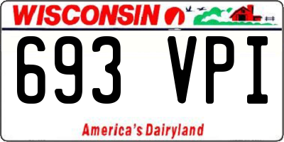 WI license plate 693VPI