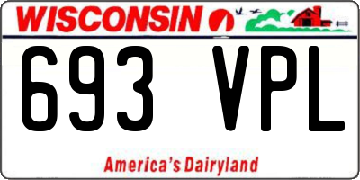 WI license plate 693VPL
