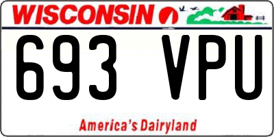 WI license plate 693VPU