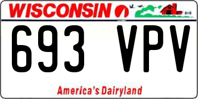 WI license plate 693VPV