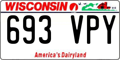 WI license plate 693VPY
