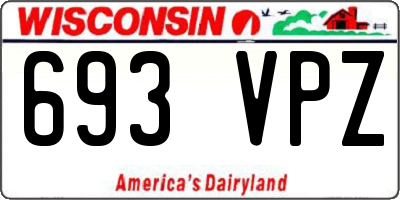WI license plate 693VPZ