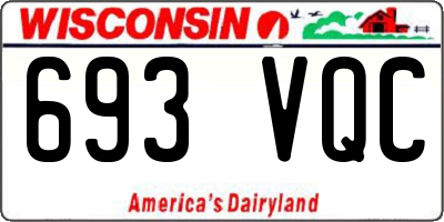 WI license plate 693VQC