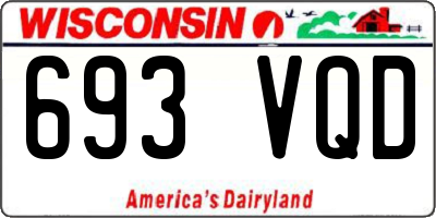WI license plate 693VQD