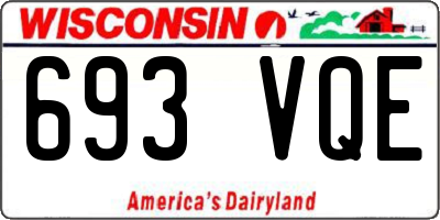 WI license plate 693VQE