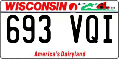 WI license plate 693VQI