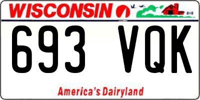 WI license plate 693VQK
