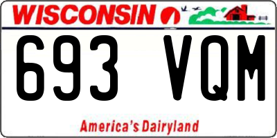 WI license plate 693VQM