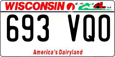 WI license plate 693VQO