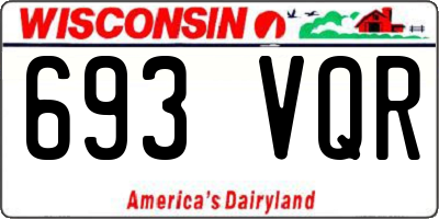 WI license plate 693VQR