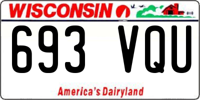 WI license plate 693VQU