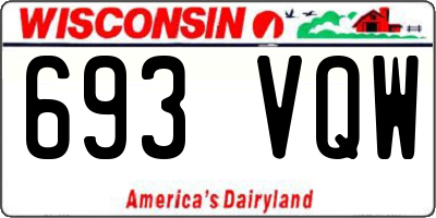 WI license plate 693VQW
