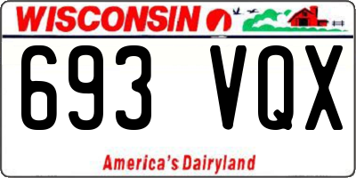 WI license plate 693VQX