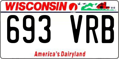 WI license plate 693VRB