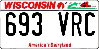 WI license plate 693VRC