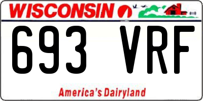 WI license plate 693VRF