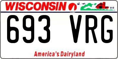 WI license plate 693VRG