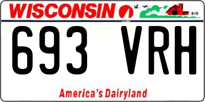 WI license plate 693VRH
