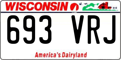 WI license plate 693VRJ