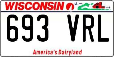 WI license plate 693VRL