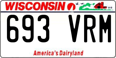 WI license plate 693VRM