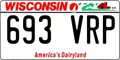 WI license plate 693VRP
