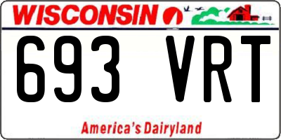 WI license plate 693VRT