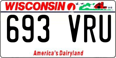 WI license plate 693VRU