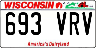 WI license plate 693VRV