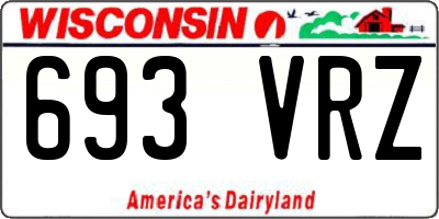 WI license plate 693VRZ