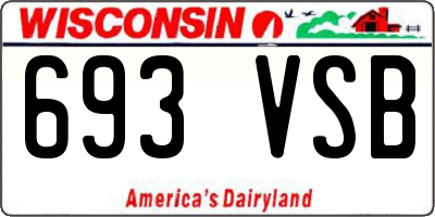 WI license plate 693VSB