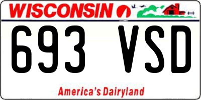 WI license plate 693VSD