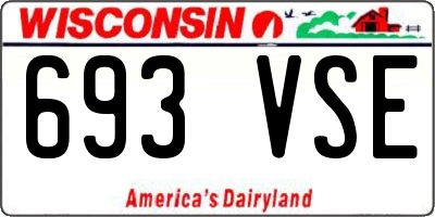 WI license plate 693VSE