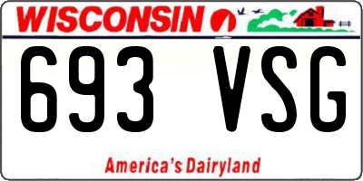 WI license plate 693VSG
