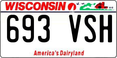 WI license plate 693VSH