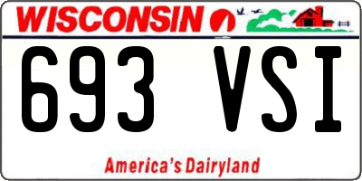 WI license plate 693VSI