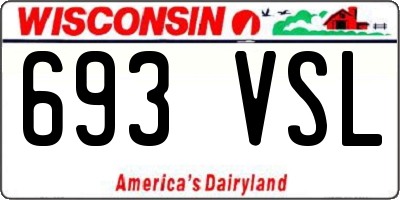 WI license plate 693VSL